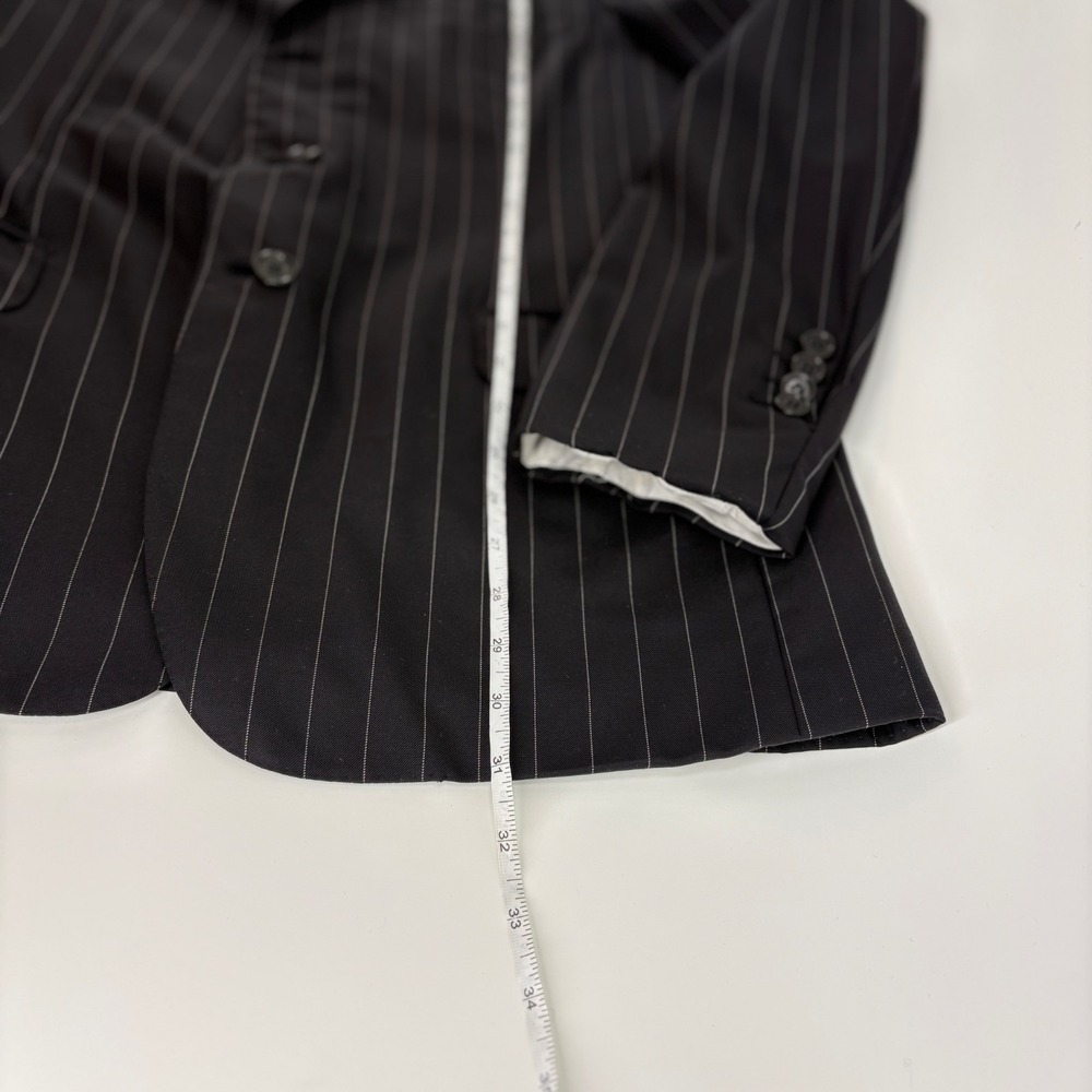 Brioni Blazer 40R Super 180s Wool Pinstripe Made Italy Black Sport Coat - Picture 16 of 16